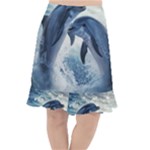 Dolphins Sea Ocean Water Fishtail Chiffon Skirt