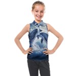 Dolphins Sea Ocean Water Kids  Sleeveless Polo T-Shirt