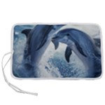 Dolphins Sea Ocean Water Pen Storage Case (L)