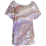 Silk Waves Abstract Women s Oversized T-Shirt