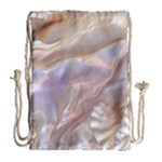 Silk Waves Abstract Drawstring Bag (Large)