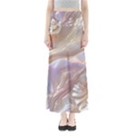Silk Waves Abstract Full Length Maxi Skirt