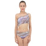 Silk Waves Abstract Spliced Up Two Piece Swimsuit