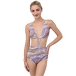 Silk Waves Abstract Tied Up Two Piece Swimsuit