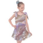 Silk Waves Abstract Kids  Tie Up Tunic Dress