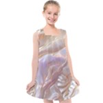 Silk Waves Abstract Kids  Cross Back Dress