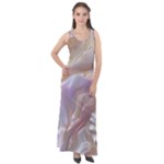 Silk Waves Abstract Sleeveless Velour Maxi Dress