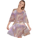 Silk Waves Abstract Velour Kimono Dress