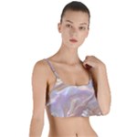Silk Waves Abstract Layered Top Bikini Top 