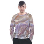 Silk Waves Abstract Men s Long Sleeve Raglan T-Shirt