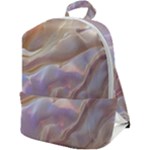Silk Waves Abstract Zip Up Backpack