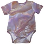 Silk Waves Abstract Baby Short Sleeve Bodysuit
