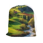 Countryside Landscape Nature Drawstring Pouch (2XL)