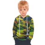 Countryside Landscape Nature Kids  Overhead Hoodie