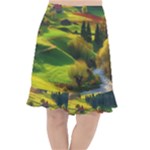 Countryside Landscape Nature Fishtail Chiffon Skirt