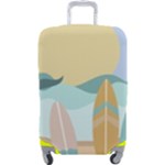 Beach Sea Surfboards Water Sand Drawing  Boho Bohemian Nature Luggage Cover (Large)