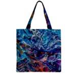 Kaleidoscopic currents Zipper Grocery Tote Bag