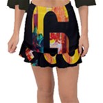 Abstract, Dark Background, Black, Typography,g Fishtail Mini Chiffon Skirt