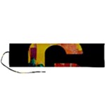 Abstract, Dark Background, Black, Typography,g Roll Up Canvas Pencil Holder (L)