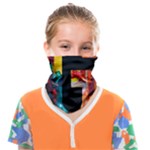 Abstract, Dark Background, Black, Typography,g Face Covering Bandana (Kids)