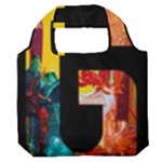 Abstract, Dark Background, Black, Typography,g Premium Foldable Grocery Recycle Bag