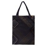 Black Background With Gold Lines Classic Tote Bag