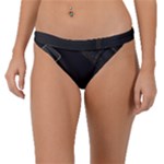 Black Background With Gold Lines Band Bikini Bottoms
