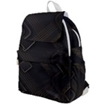 Black Background With Gold Lines Top Flap Backpack