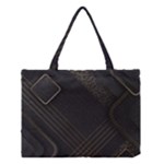 Black Background With Gold Lines Medium Tote Bag