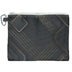 Black Background With Gold Lines Canvas Cosmetic Bag (XXL)