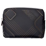 Black Background With Gold Lines Make Up Pouch (Medium)