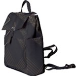 Black Background With Gold Lines Buckle Everyday Backpack