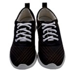 Black Background With Gold Lines Women Athletic Shoes