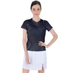 Black Background With Gold Lines Women s Sports Top