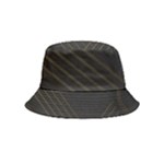 Black Background With Gold Lines Inside Out Bucket Hat (Kids)