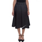 S Black Fingerprint, Black, Edge Perfect Length Midi Skirt