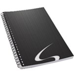 S Black Fingerprint, Black, Edge 5.5  x 8.5  Notebook