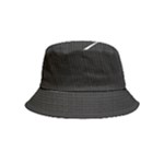 S Black Fingerprint, Black, Edge Inside Out Bucket Hat (Kids)