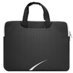 S Black Fingerprint, Black, Edge MacBook Pro 16  Double Pocket Laptop Bag 