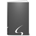 S Black Fingerprint, Black, Edge 8  x 10  Softcover Notebook
