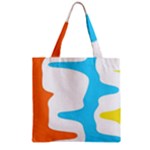 Warp Lines Colorful Multicolor Zipper Grocery Tote Bag