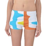 Warp Lines Colorful Multicolor Reversible Boyleg Bikini Bottoms