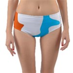 Warp Lines Colorful Multicolor Reversible Mid-Waist Bikini Bottoms