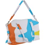 Warp Lines Colorful Multicolor Canvas Crossbody Bag