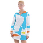 Warp Lines Colorful Multicolor Women s Long Sleeve Casual Dress