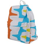 Warp Lines Colorful Multicolor Top Flap Backpack