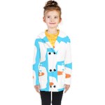 Warp Lines Colorful Multicolor Kids  Double Breasted Button Coat