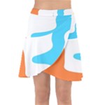 Warp Lines Colorful Multicolor Wrap Front Skirt