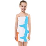 Warp Lines Colorful Multicolor Kids  Summer Sun Dress