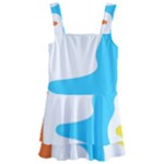 Warp Lines Colorful Multicolor Kids  Layered Skirt Swimsuit